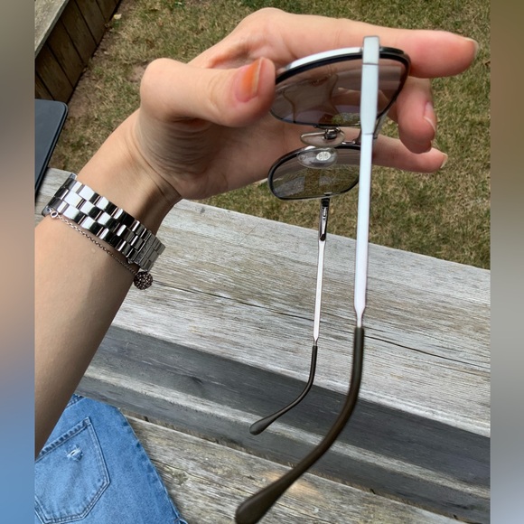 Vintage Retro LUXOTICCA 1041 Silver Pilot Metal Sunglasses Eyeglasses Frames - Picture 12 of 16